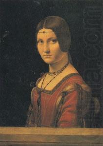 Leonardo  Da Vinci Portrait of a Lady at the Court of Milan (san05) china oil painting image
